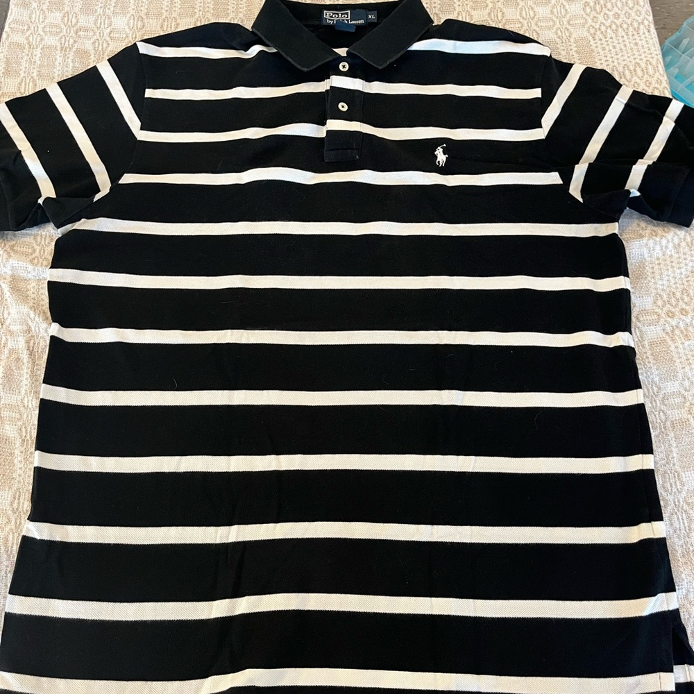90’s Polo Ralph Lauren polo black and White